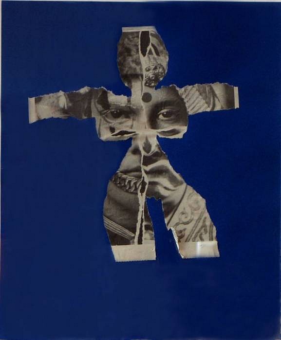Al Hansen, AT&T Venus (Blue)
1994, Newspaper, Collage