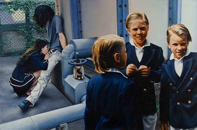 Damian Loeb, Blowjob (Three Little Boys)
1999, Oil on Linen